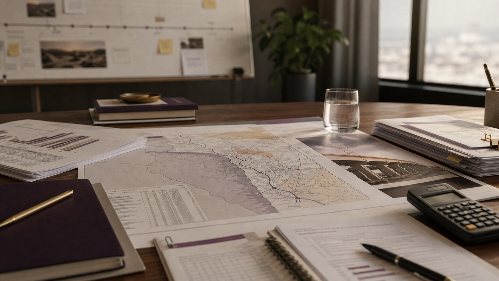 Project documents showing finance, strategy, policy and execution planning